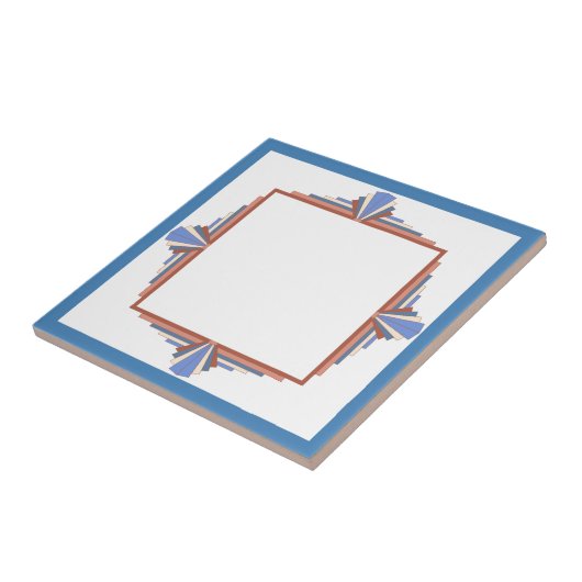 Art Deko Elemente in Rose Gold & Blau Fliese (Seite)