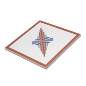 Art Deko Elemente in Rose Gold & Blau Fliese (Seite)