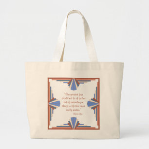 Art Deko Elemente in Rose Gold & Blau Jumbo Stoffbeutel
