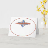 Art Deko Elemente in Rose Gold & Blau Karte (Gelbe Blume)