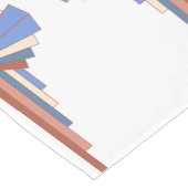 Art Deko Elemente in Rose Gold & Blau Kurzer Tischläufer (Ecke)