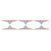 Art Deko Elemente in Rose Gold & Blau Kurzer Tischläufer (Horizontal)