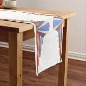 Art Deko Elemente in Rose Gold & Blau Kurzer Tischläufer (Beispiel)