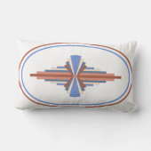 Art Deko Elemente in Rose Gold & Blau Lendenkissen (Rückseite)