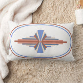 Art Deko Elemente in Rose Gold & Blau Lendenkissen (Decke)