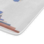 Art Deko Elemente in Rose Gold & Blau Schneidebrett (Ecke)