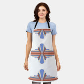 Art Deko Elemente in Rose Gold & Blau Schürze (Getragen)