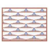 Art Deko Elemente in Rose Gold & Blau Tischdecke (Vorderseite (Horizontal))
