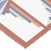 Art Deko Elemente in Rose Gold & Blau Tischdecke (Schrägansicht)