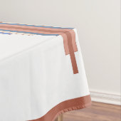 Art Deko Elemente in Rose Gold & Blau Tischdecke (Beispiel)