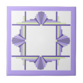 Art Deko Elemente in Zitronen und lila Fliese (Vorderseite)