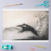 Art Deko Engel und ihre Windhunde Seidenpapier (Basteln)