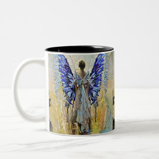 Art Deko Engel Zweifarbige Tasse (Links)