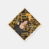 Art Deko, Flipper Girl, Vintag, großartiger Gatsby Serviette (Ecke)