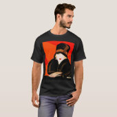 Art Deko Frauenportrait T-Shirt (Vorne ganz)