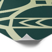 Art-Deko, geometrischer Vintager Luxus Poster (Ecke)