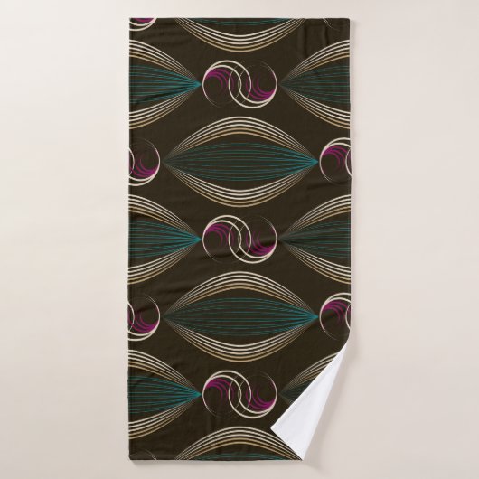Art Deko: geometrisches Vintages Muster. Badehandtuch (Badehandtuch)