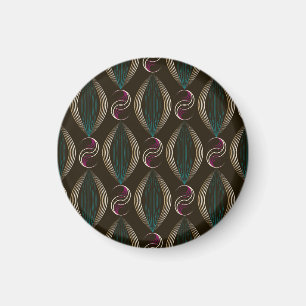 Art Deko: geometrisches Vintages Muster. Magnet