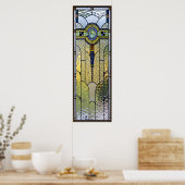 Art Deko Glasfenster-Plakat | AB 8,99 (Küche)