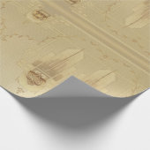 Art Deko gold rosa abstrakte Textilkunst Geschenkpapier (Ecke)