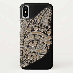 Art Deko gold schwarz ägyptische Katzengesicht Case-Mate iPhone Hülle