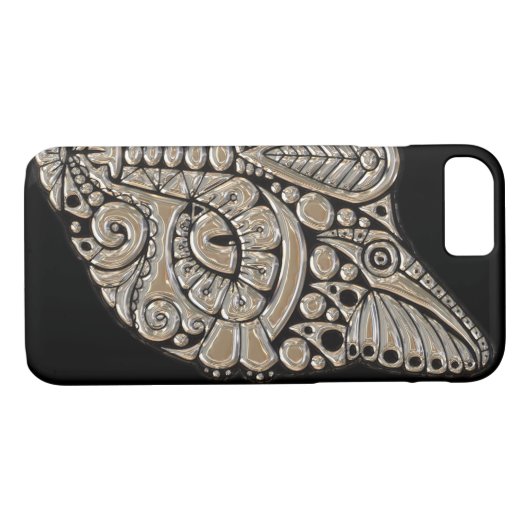 Art Deko gold schwarze Katze im ägyptischen Stil Case-Mate iPhone Hülle (Rückseite (Horizontal))