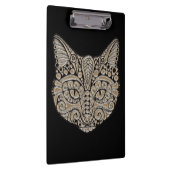 Art Deko Gold und schwarze ägyptische Katze Klemmbrett (Rechts)