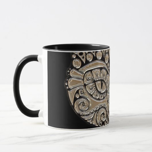 Art Deko Gold und schwarze ägyptische Katze Tasse (Links)