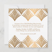 Art Deko golden Blätter 50 Jahre Jubiläumsflachkar (Rückseite)