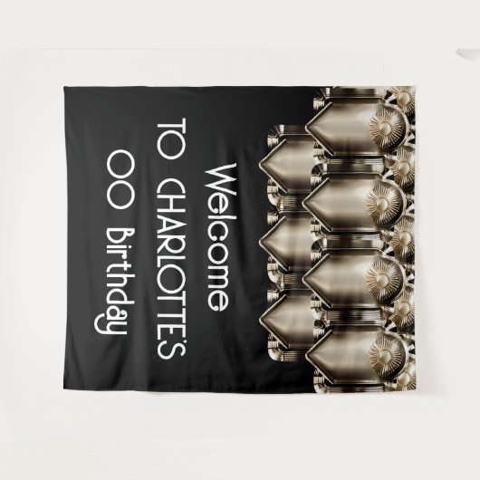 Art Deko großartige Gatsby-Stil Hintergrund Wand h Wandteppich (Vorderseite (Horizontal))