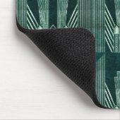 Art Deko, grün, schwarz, muster, art nouveau, Vint Mousepad (Ecke)