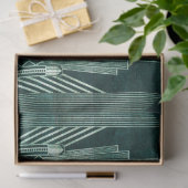 Art Deko, grün, schwarz, muster, art nouveau, Vint Seidenpapier (Geschenk)