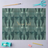 Art Deko, grün, schwarz, muster, art nouveau, Vint Seidenpapier (Basteln)