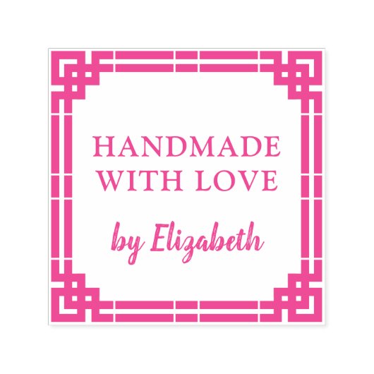 Art Deko Handmade mit Liebe Permastempel (Design)