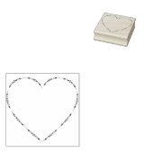 Art Deko Herz Illustration Art Briefmarke Gummistempel (Stempel)