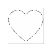 Art Deko Herz Illustration Art Briefmarke Gummistempel (Prägung)