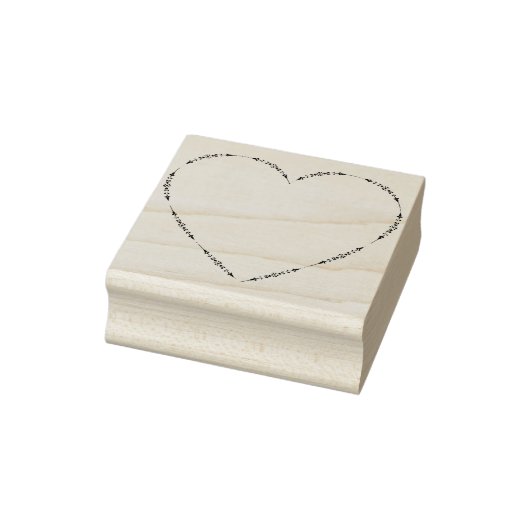 Art Deko Herz Illustration Art Briefmarke Gummistempel (Stempel)