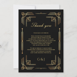 Art Deko Hochzeit Luxus Hochzeit danke Karte