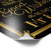 Art Deko, Hochzeitsschild Hochzeitsposter, Fotodruck (Ecke)