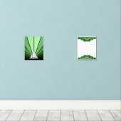 Art Deko in Grün Bilderwand Sets (Holzboden)