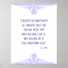 Art Deko in lila mit Christlichem Zitat