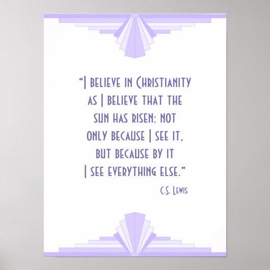 Art Deko in lila mit Christlichem Zitat (Vorne)