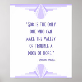 Art Deko in lila mit einem Christlichen Zitat-Post