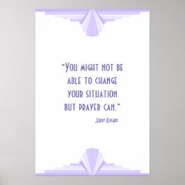 Art Deko in lila mit einem Christlichen Zitat-Post