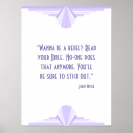 Art Deko in lila mit einem Christlichen Zitat-Post