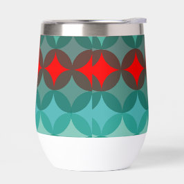 Art Deko inspiriert aquamarin und rot abstrakt