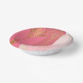 Art-Deko Inspiriert Rosa Farbtöne senden Gold Pappteller (Gewinkelt)