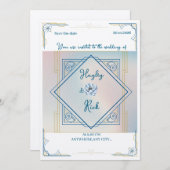 Art Deko inspirierte Hochzeitseinladung Einladung (Vorne/Hinten)