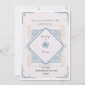 Art Deko inspirierte Hochzeitseinladung Einladung (Vorderseite)