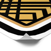 Art Deko Jazz Saxophon Black Gold Musik (Ecke)